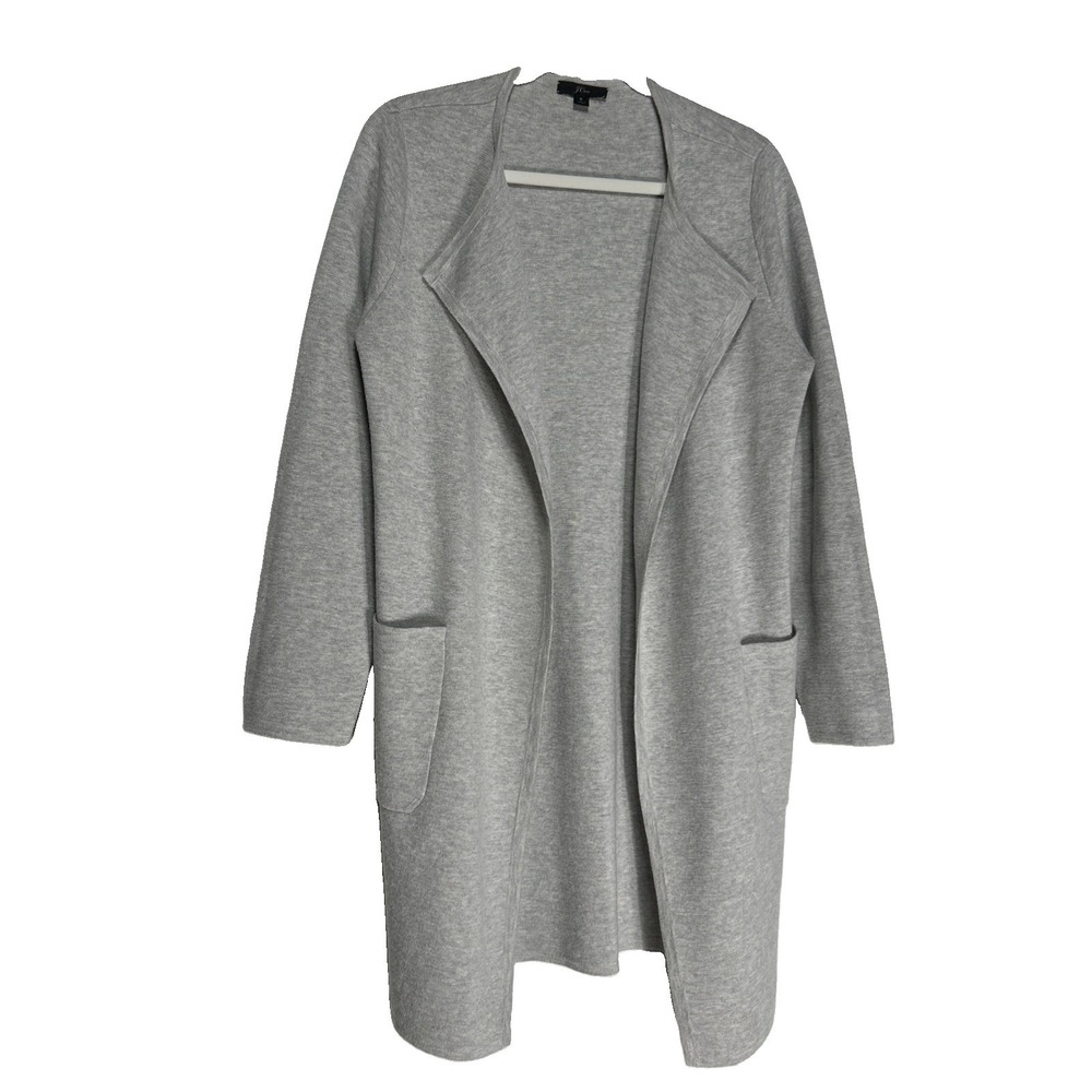 J Crew Juliet Wool Blend Open Front Cardigan Sweater Heather Gray Women's Size M
